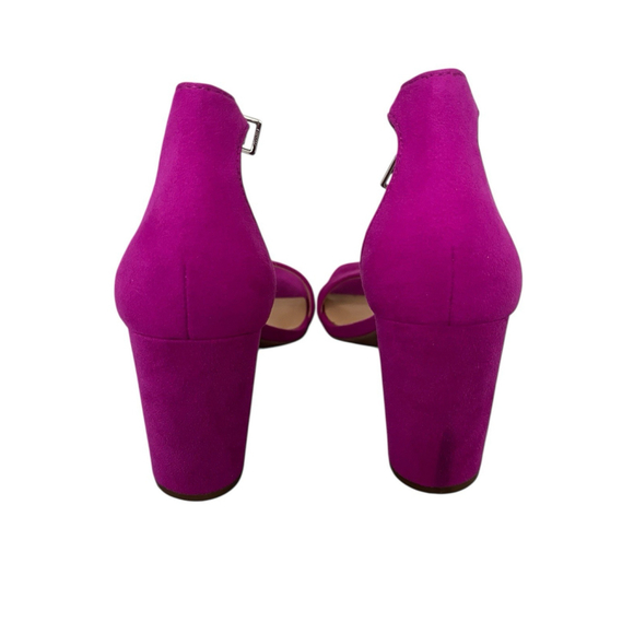 INC Satin Heels Womens Size 6.5M Purple Strappy Block Heel - Picture 8 of 8